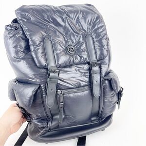 Joan & David 18" Puffer Sport Nylon Workbook Backpack in Black